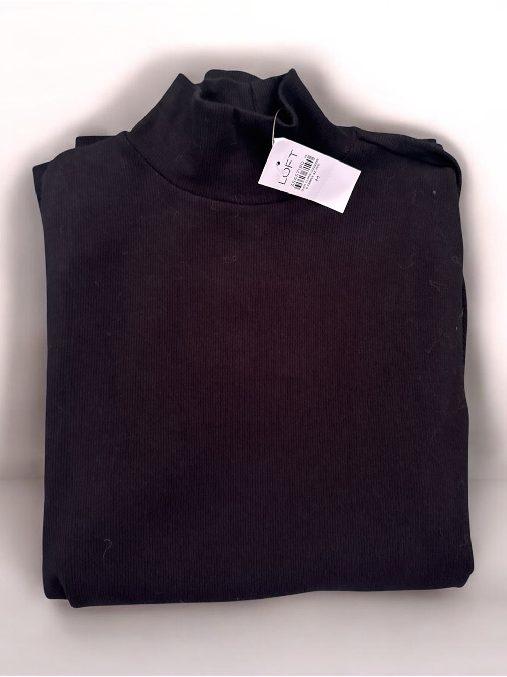 LOFT Black Turtleneck Tee